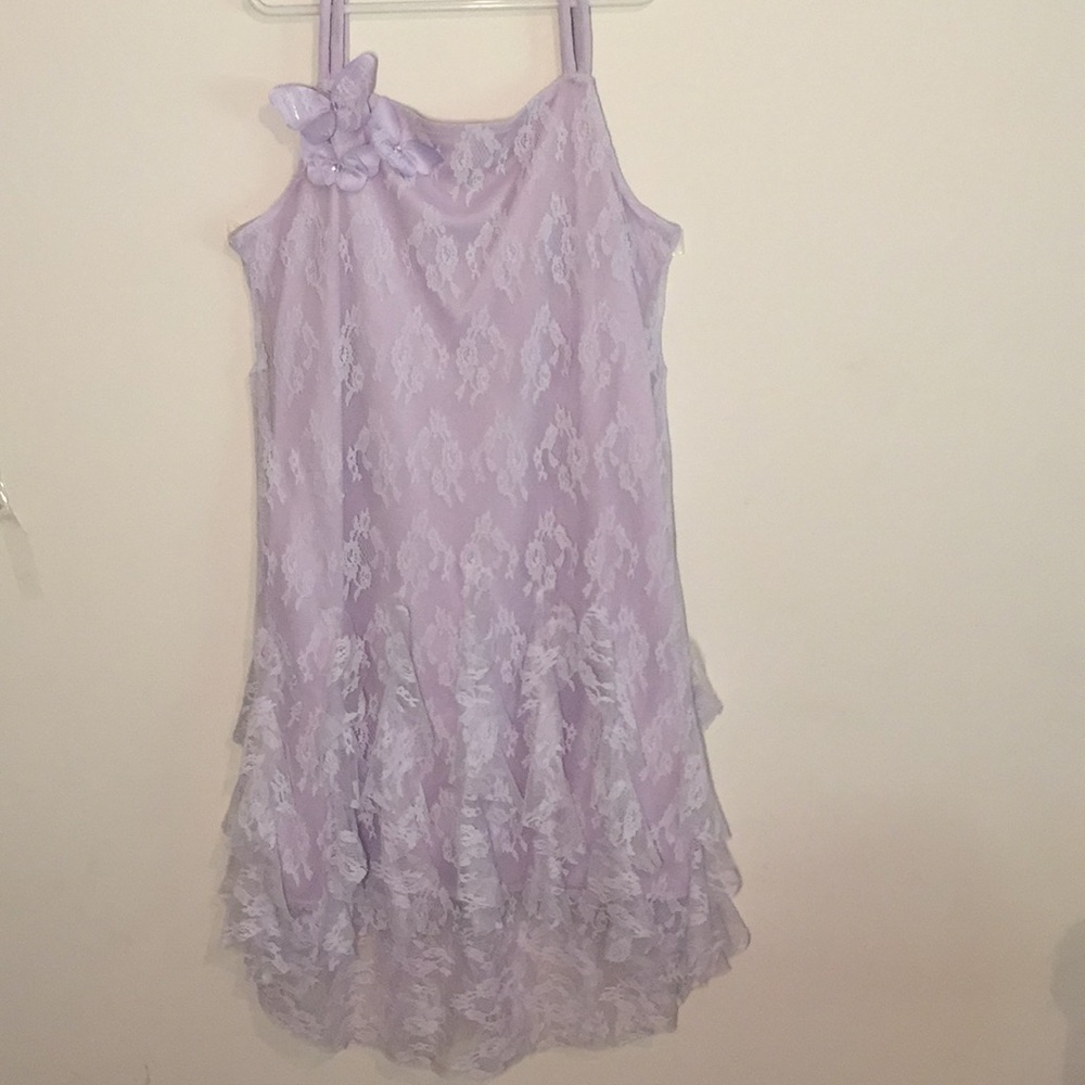 Biscotti Formal Purple Lace Dress